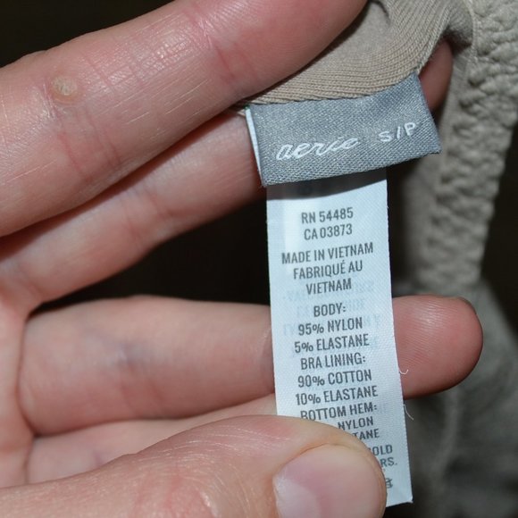 Aerie Strapless Lace Tan Neutral Sand Bralette Size Small - Picture 3 of 3